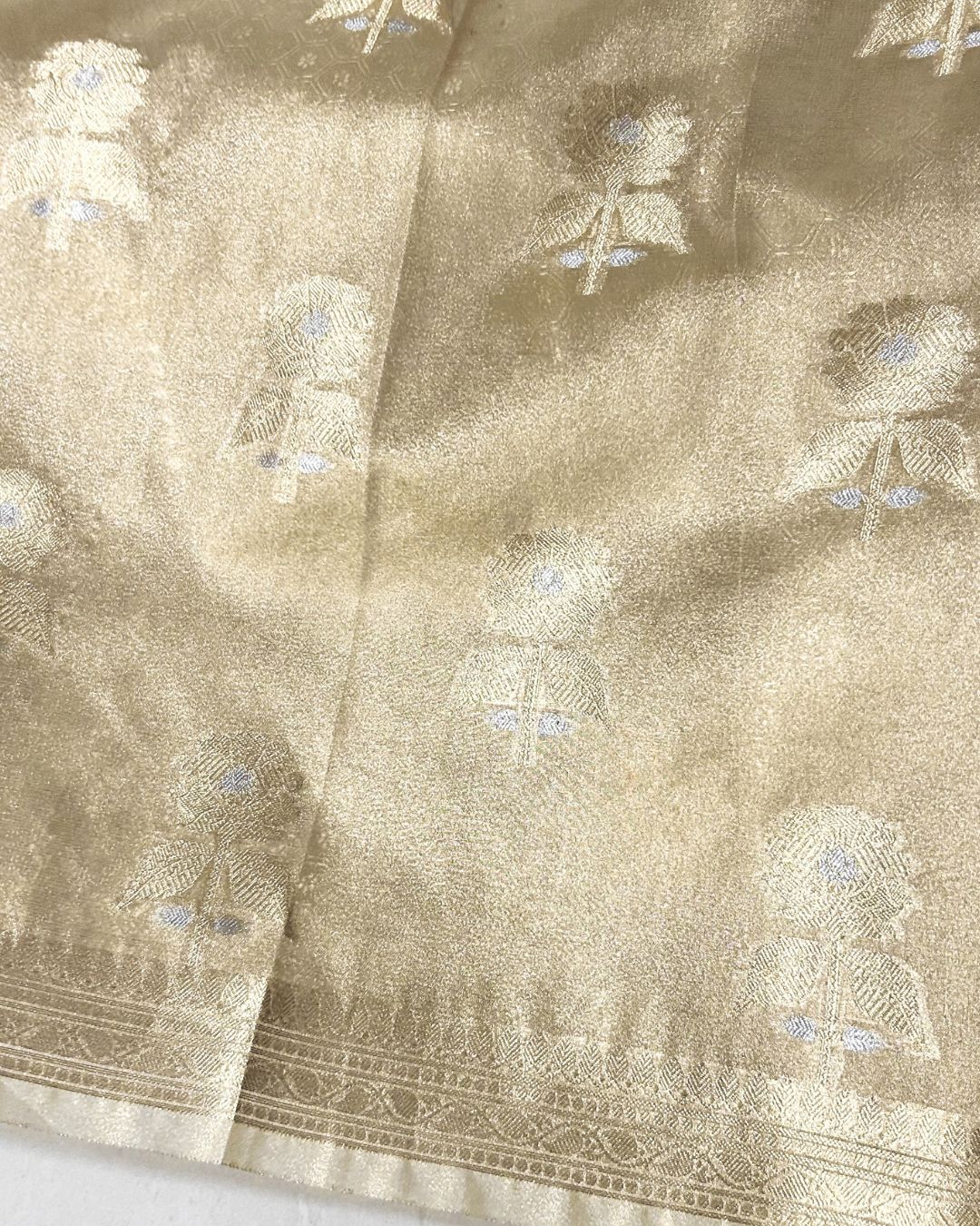 Golden Colour Rekha Tissue Silk Saree