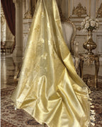 Golden Colour Rekha Tissue Silk Saree