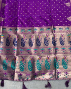 Purple Colour Paithani Saree