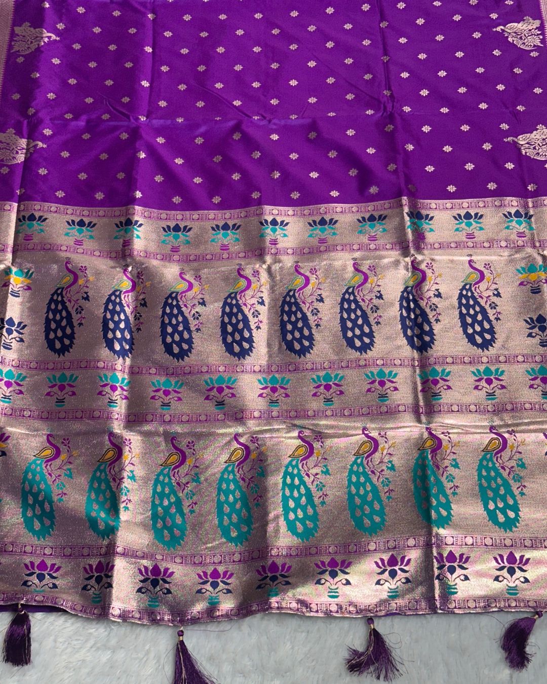 Purple Colour Paithani Saree