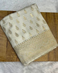 Off White Colour Dola Silk Saree