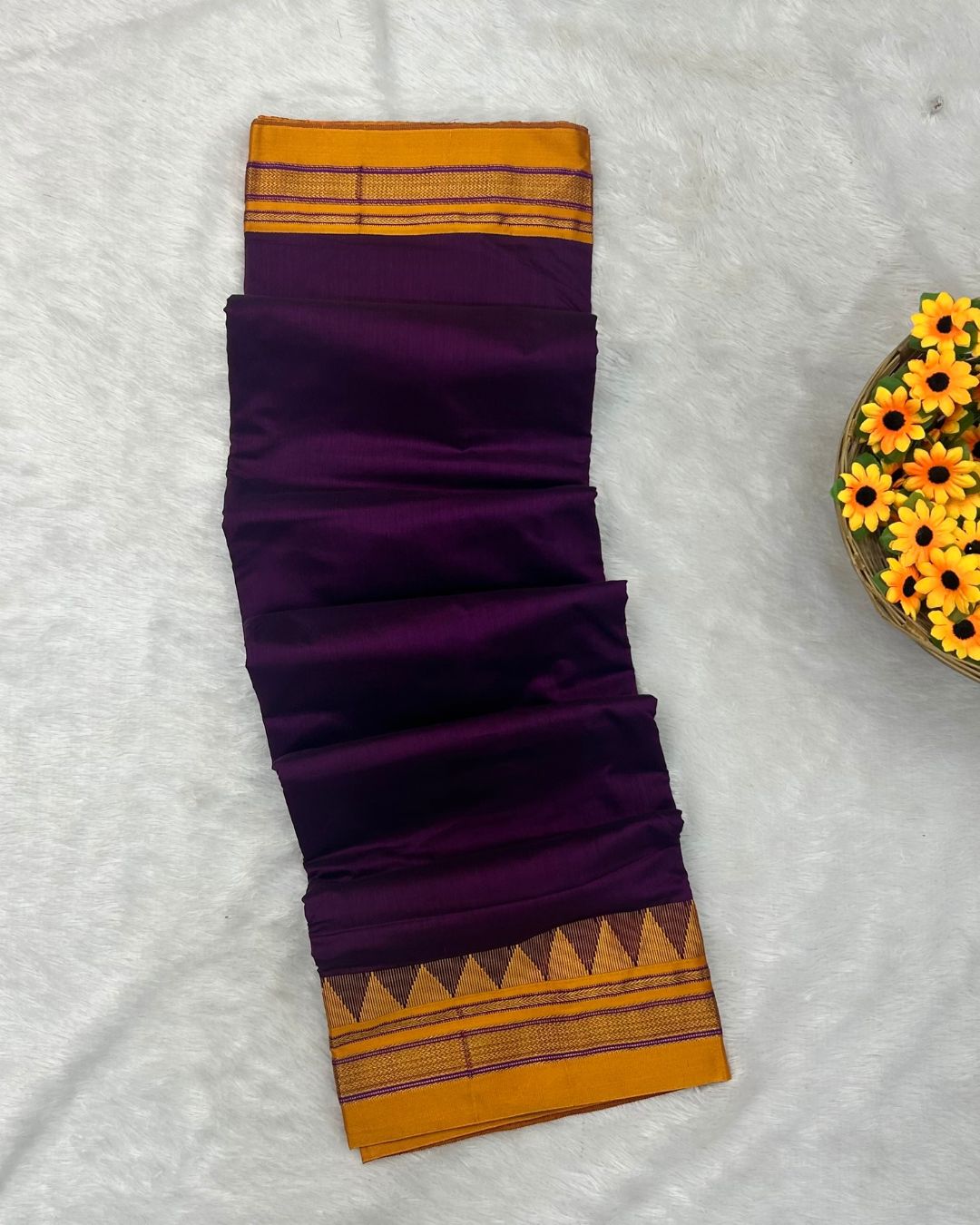 Magenta Colour Irkal/Ilkal Cotton Saree