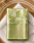 Pastel Green Colour Semi Silk Zari Saree