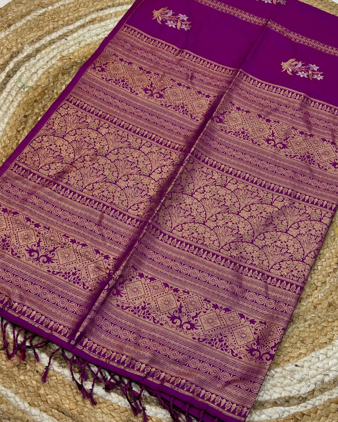 Magenta Colour Soft South Silk Saree