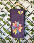 Dark Wine Colour Cotton Tissue Saree