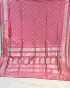 Peach Pink Colour Soft Peshwai Saree
