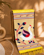 Yellow Colour Cotton Meenakari Work Saree