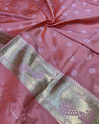 Peach Pink Colour Silk Paithani Saree