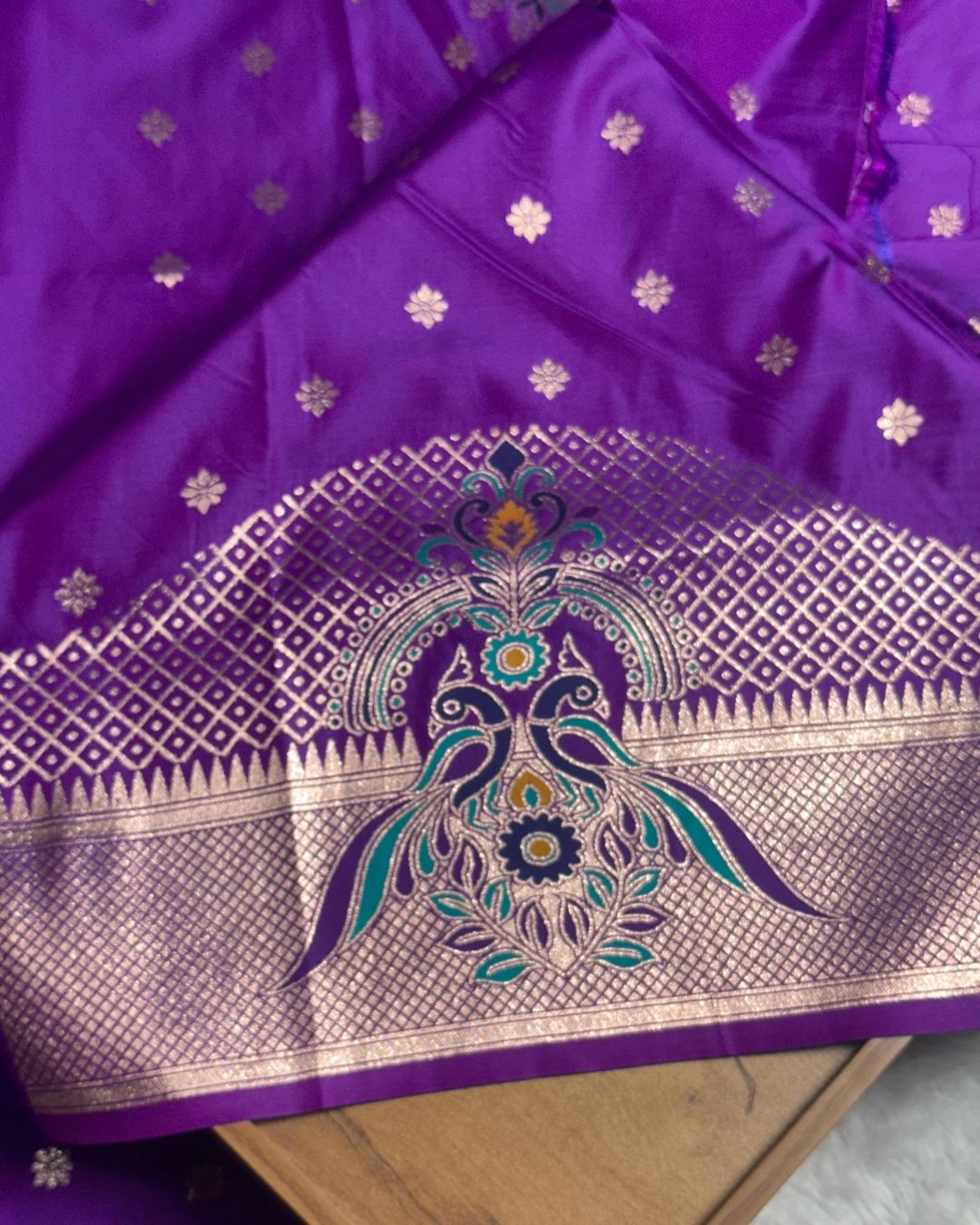 Purple Colour Paithani Saree