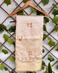 Pearl White Colour Cotton Silk Warli Design Saree