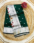 Dark Green Colour Silk Paithani Saree