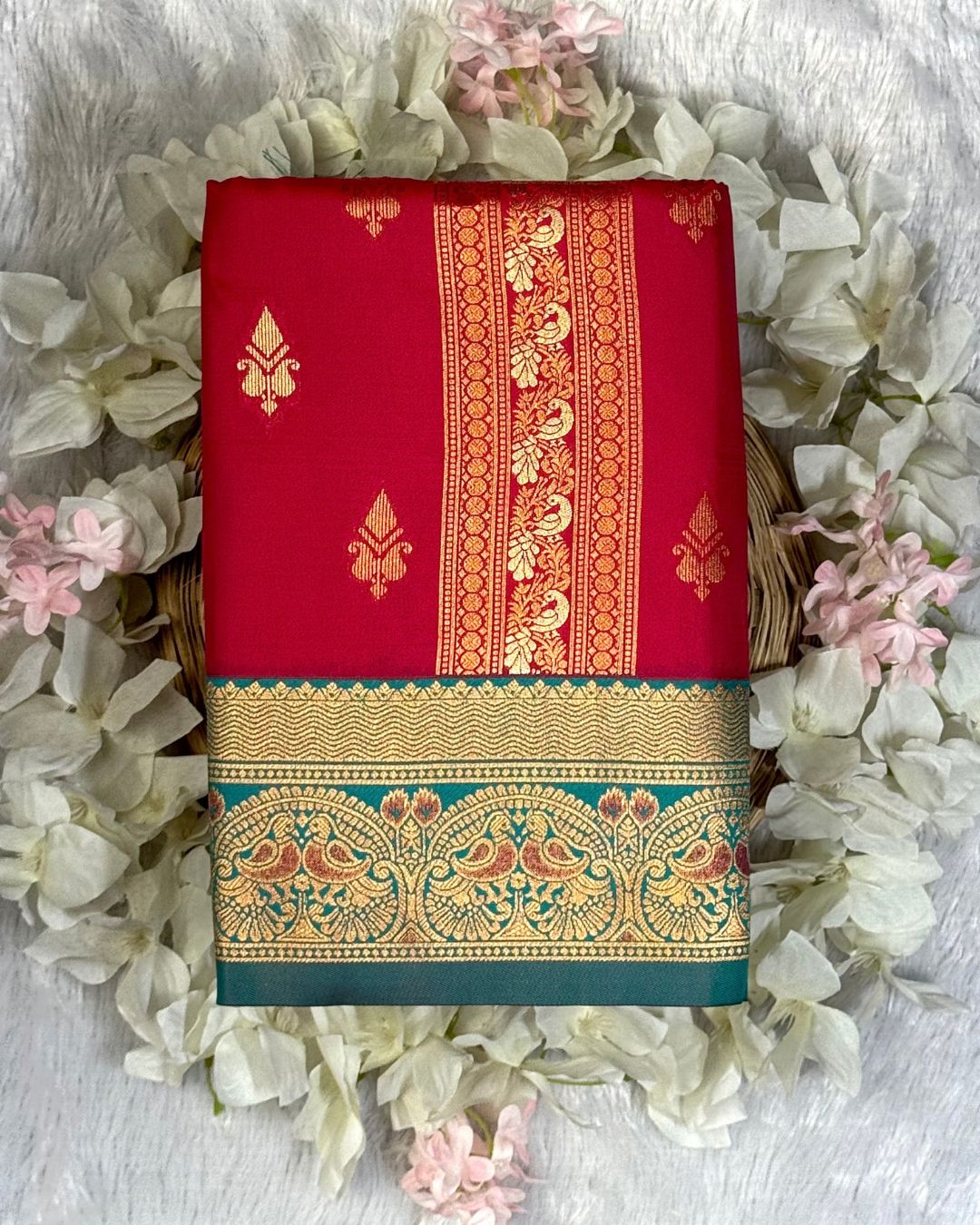 Pink Colour Semi Silk Contrast Border Zari Saree