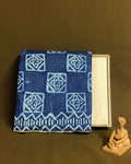 Indigo Colour Batik Cotton Saree