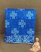 Indigo Colour Batik Cotton Saree