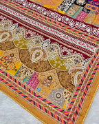 0ld Gold Colour Digital Patchwork Printed Saree