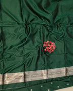 Dark Green Colour Silk Paithani Saree