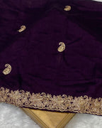 Onion Pink Colour Shimmer Silk Saree with Contrast Blouse Piece