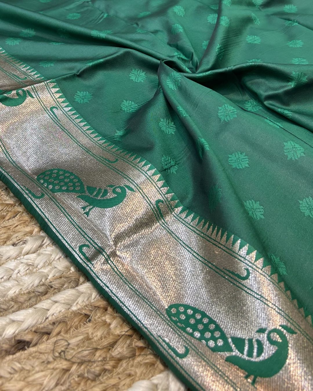 Green Colour Silk Paithani Saree