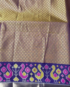 Olive Brown Colour Dual-Shade Saree with Patola Design Border