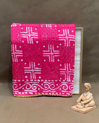 Pink Colour Batik Cotton Saree