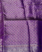 Purple Colour Shimmer Georgette Saree With Swarovski Work
