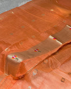 Orange Colour Jamdani Cotton Saree
