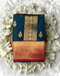 Peacock Blue Colour Semi Silk Zari Saree