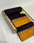 Wine Colour Irkal/Ilkal Cotton Saree