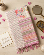 Off White Colour Digital Printed Cotton Saree