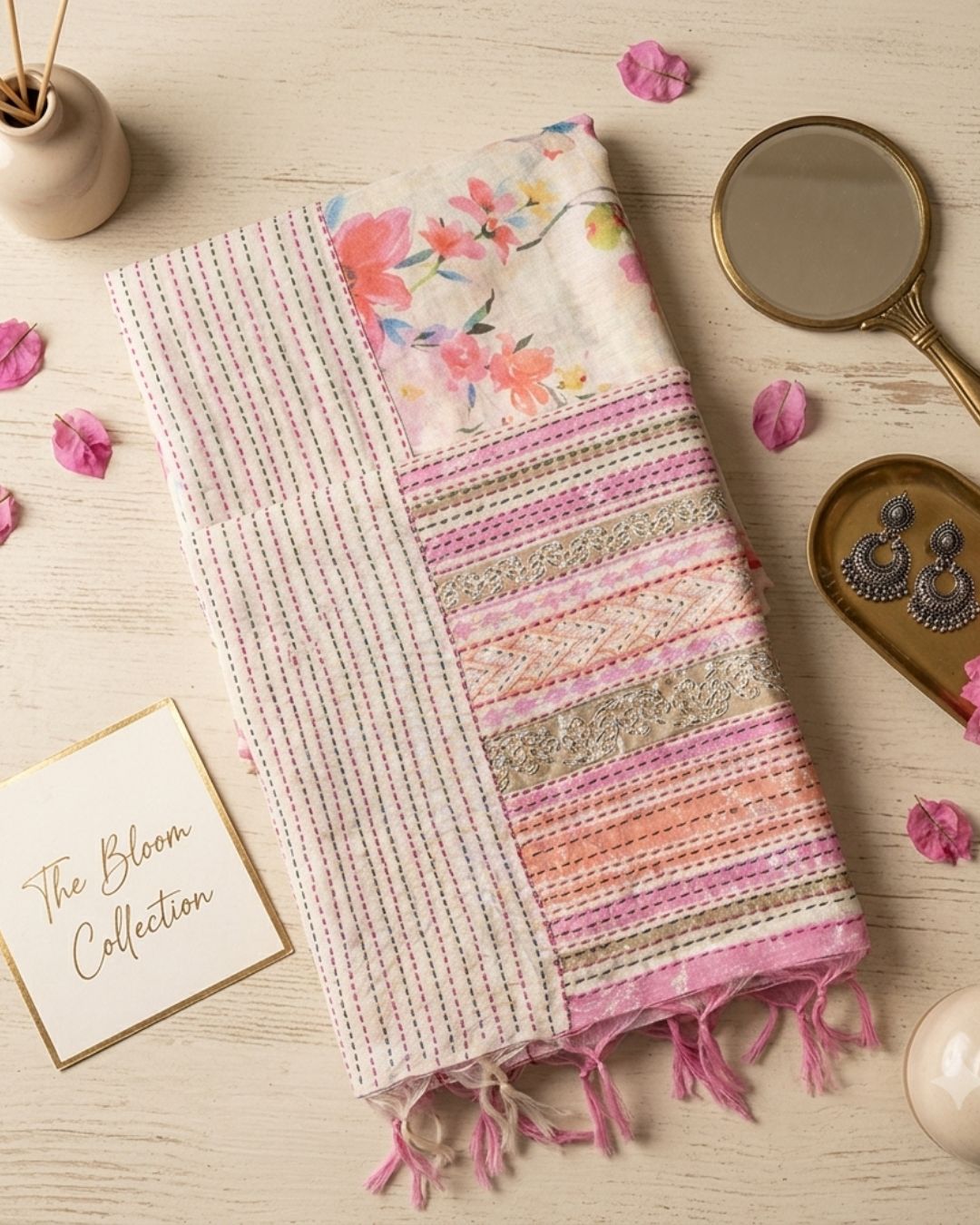 Off White Colour Digital Printed Cotton Saree