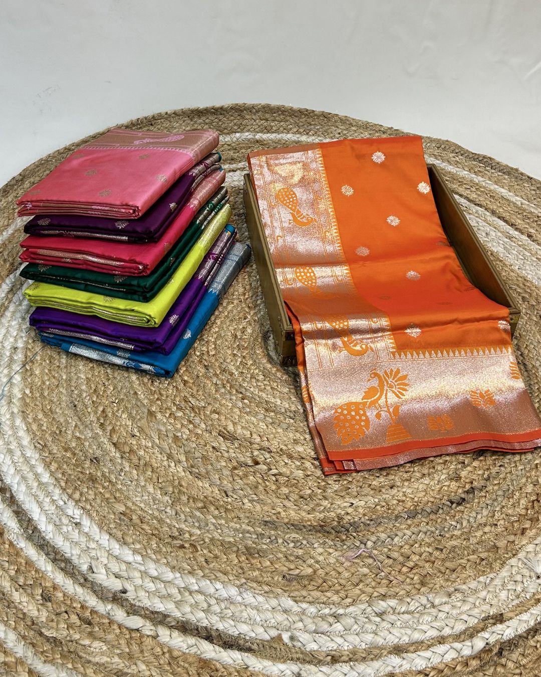 Orange Colour Silk Paithani Saree