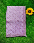 Lilac Colour Fandy Satin Silk Saree with Bead Work