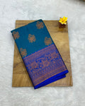 Blue Colour Semi Silk Saree