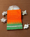 Mustard Orange Colour Contrast Border Irkal/Ilkal Cotton Saree