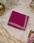 Rani Pink Colour Leheriya Georgette Saree