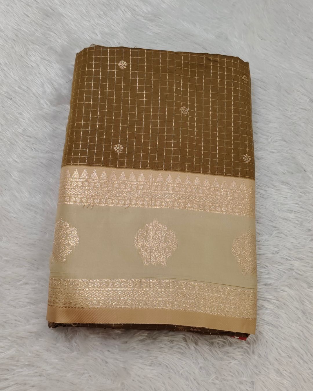 Old Gold Colour Soft Silk Saree
