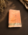 Peach Colour Chanderi Cotton Saree