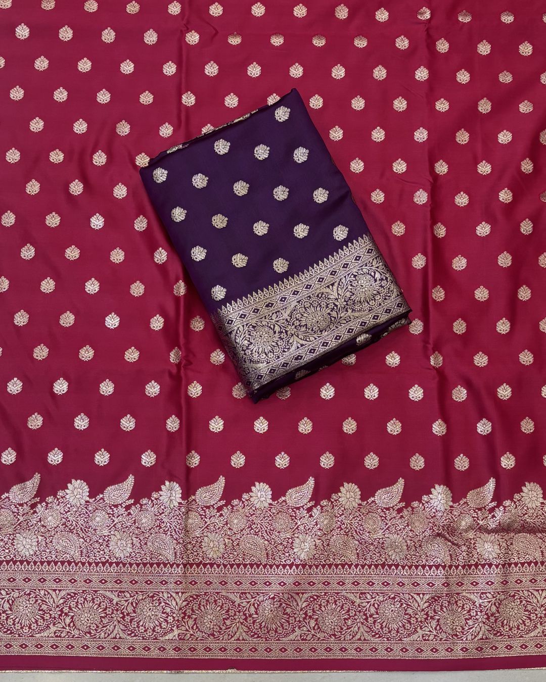 Wine Colour Soft Peshwai Saree