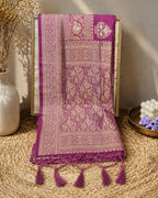 Onion Pink Colour Dola Silk Saree