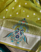 Olive Yellow Colour Paithani Saree