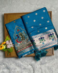 Blue Colour Paithani Saree