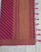 Pink Colour Vichitra Silk Swarovski Work Saree
