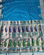 Blue Colour Paithani Saree