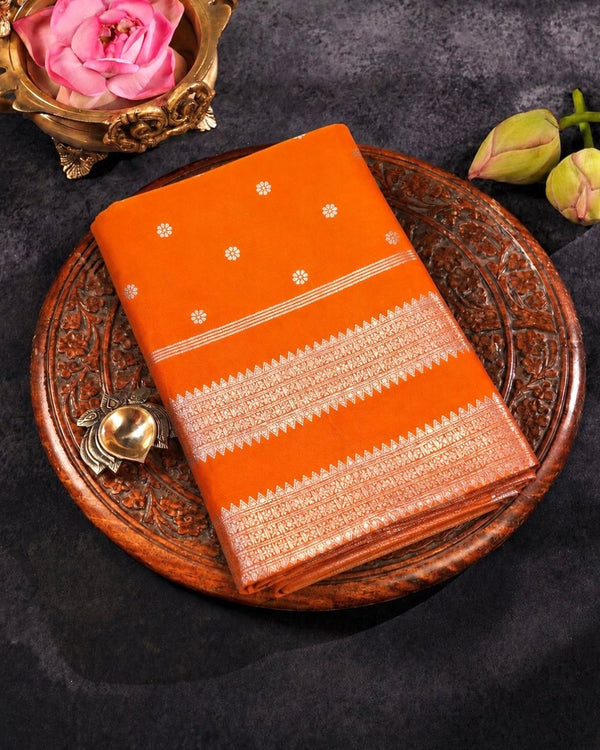 Orange Colour Soft Peshwai Saree