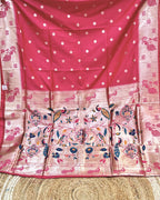 Magenta Pink Colour Silk Paithani Saree