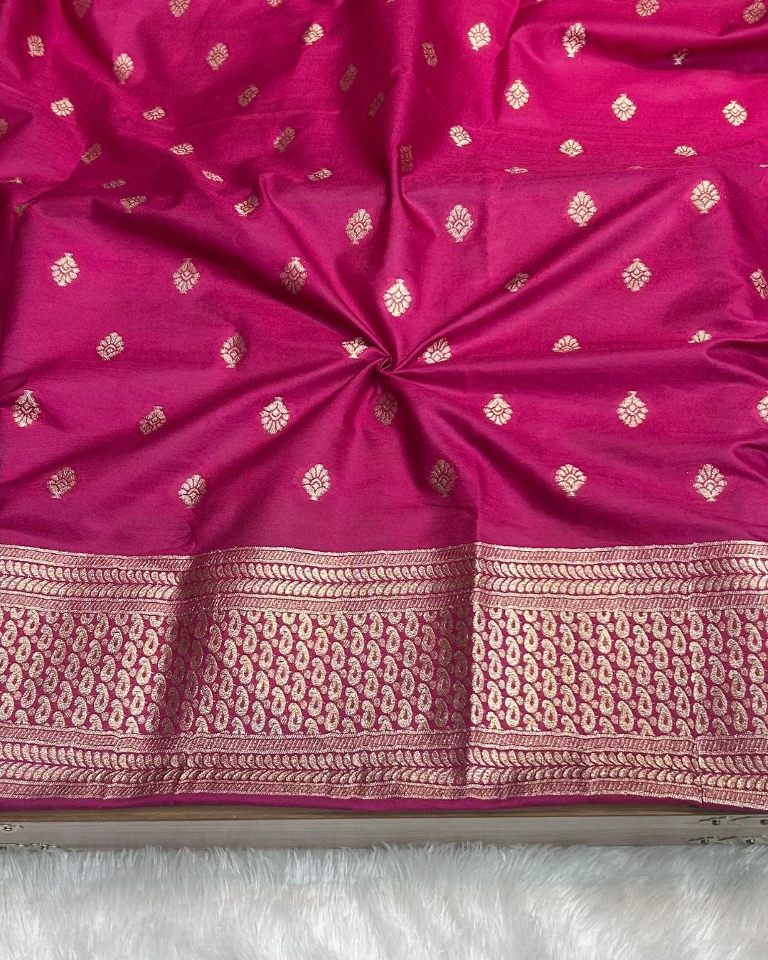Pink Colour Dola Silk Saree