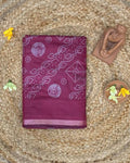 Dusty Pink Colour Mal Cotton Bandhani Printed Saree