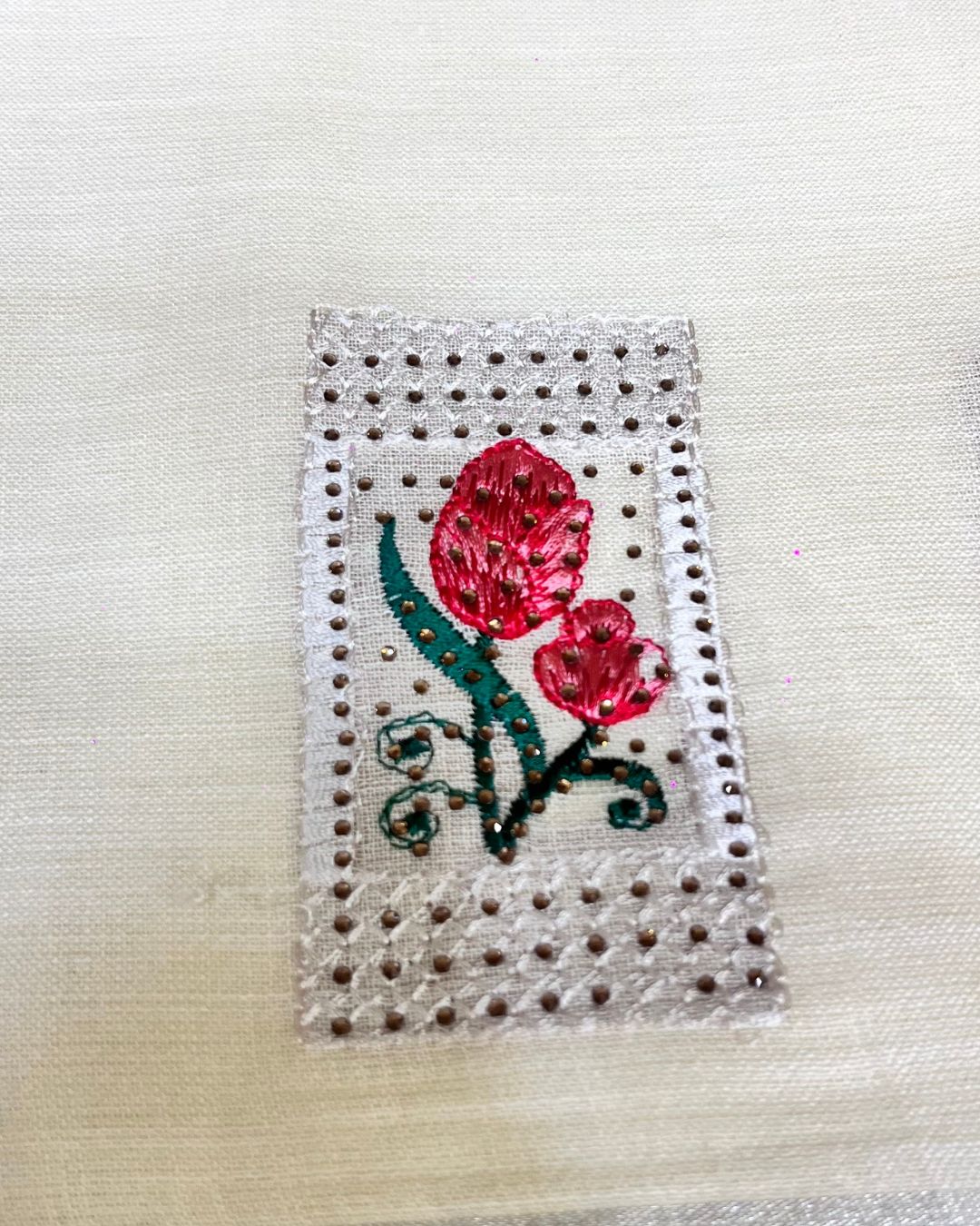 White Colour Linen Cotton Saree