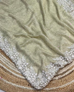 Off White Colour Shimmer Fandy Saree