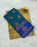Blue Colour Semi Silk Saree
